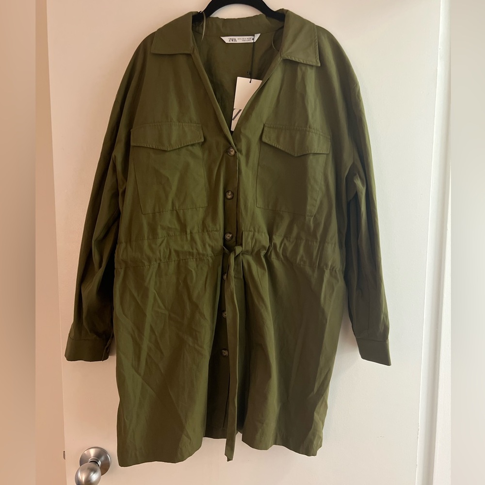 Zara Army Green Dress